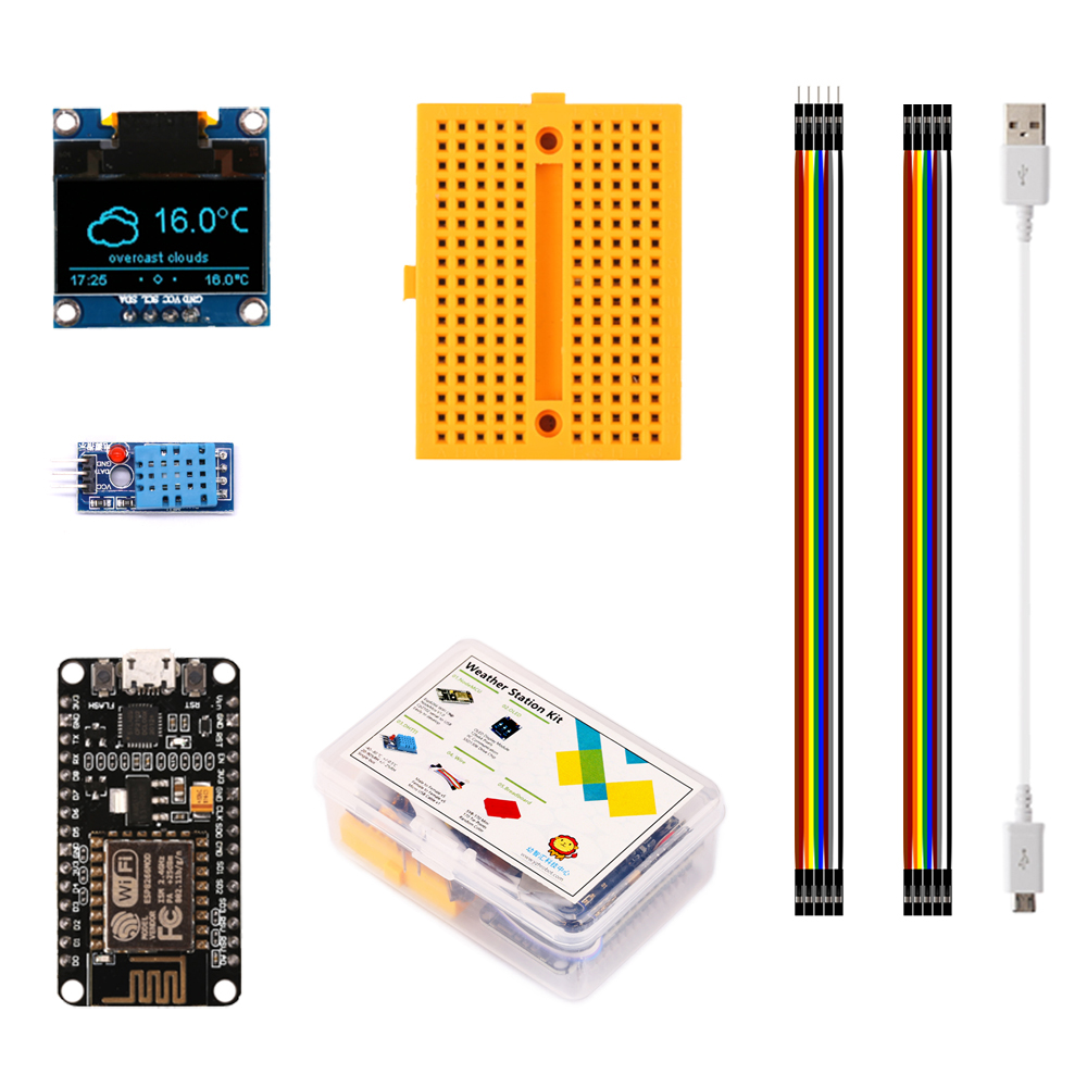 Oled Display 0.96 - محطة الطقس ESP8266 DIY, مع درجة