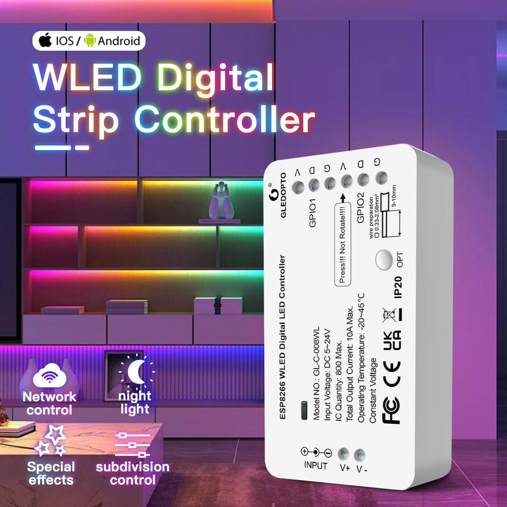 Ws2812B Strip 5V - 5 فولت-24 فولت WLED RGB RGBW
