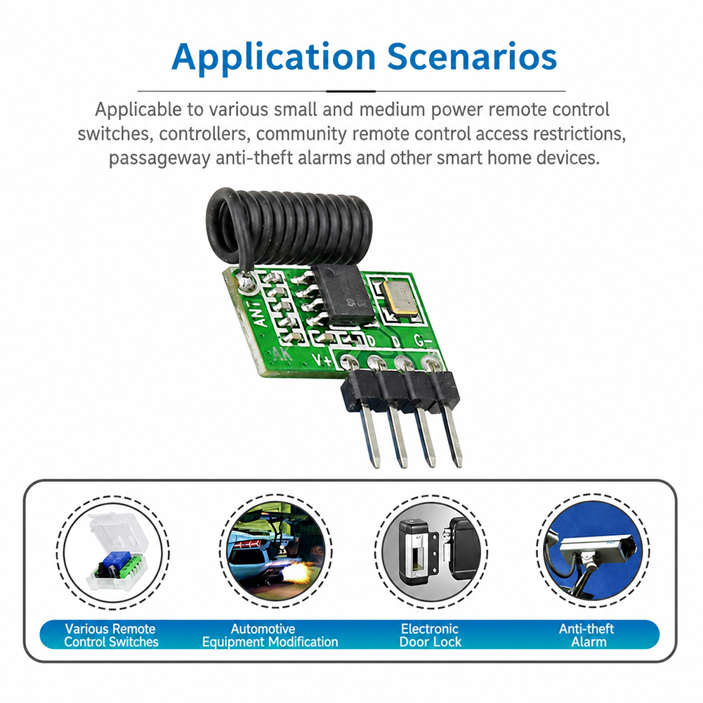 Ir Remote Module - وحدة استقبال RF سوبرهيتودرين 315 ميجاهرتز/433