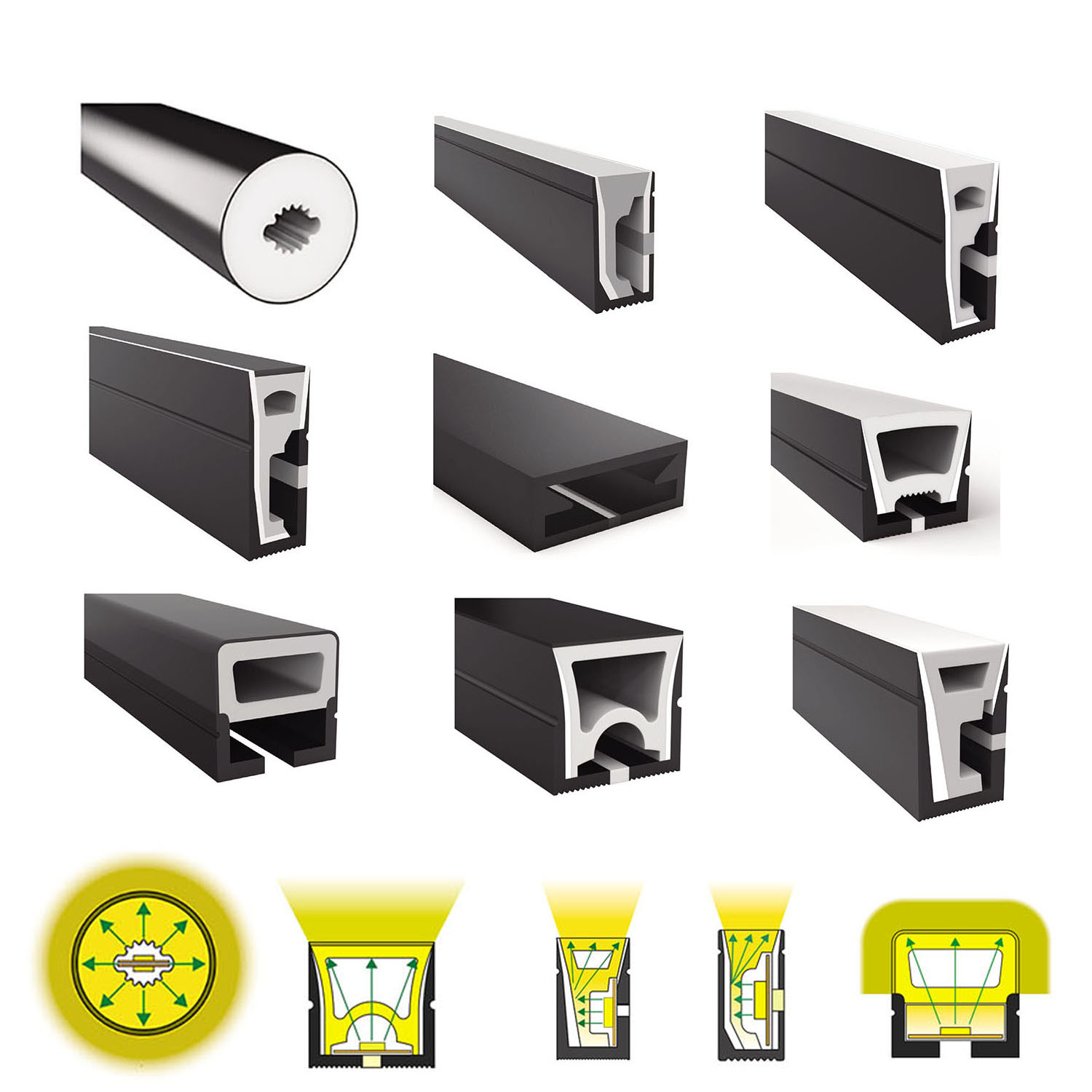 Ws2812B Strip 5V - WS2812B WS2811 LED النيون حبل أنبوبي