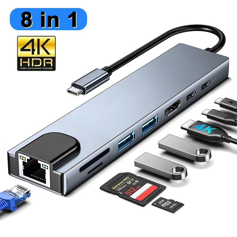 محور USB من النوع C 8 في 1 لمح - مراجعة Sd Card Module وسعره