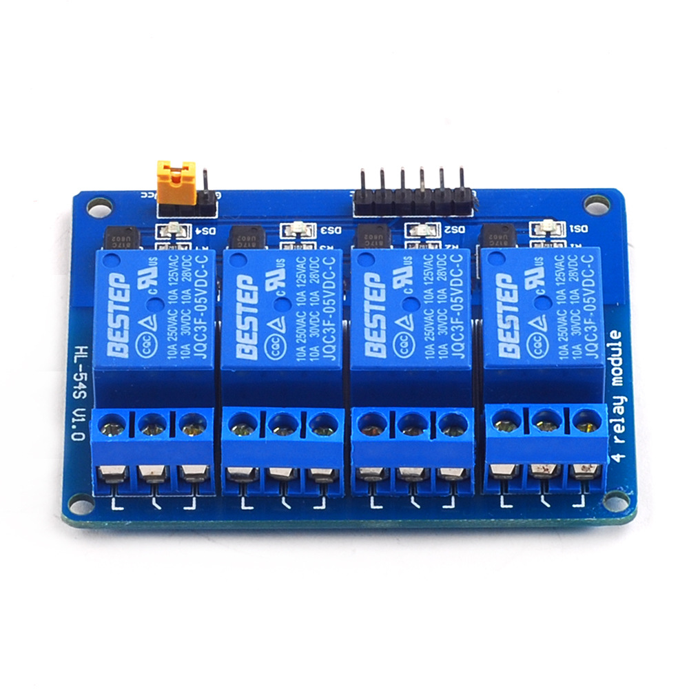 5 فولت 4 قناة وحدة التتابع 4-ق - مراجعة Relay Module 4 Channel وسعره