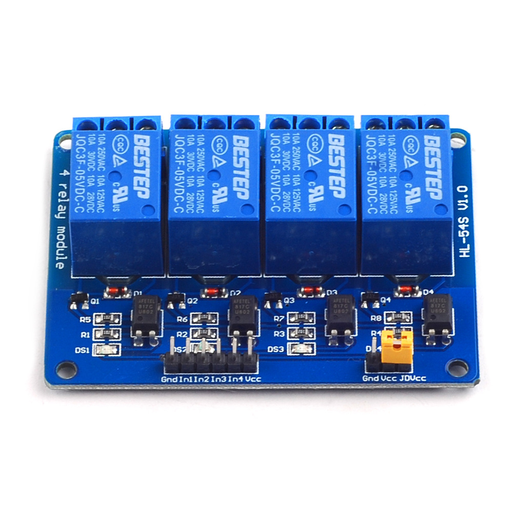 5 فولت 4 قناة وحدة التتابع 4-ق - مراجعة Relay Module 4 Channel وسعره