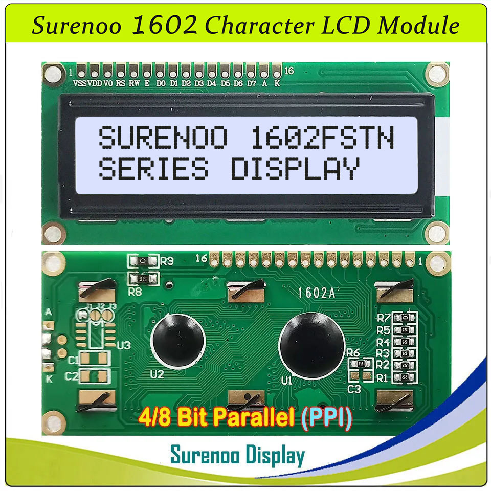 شاشة عرض LCD طراز Surenoo 1602 - مراجعة Lcd 1602 وسعره
