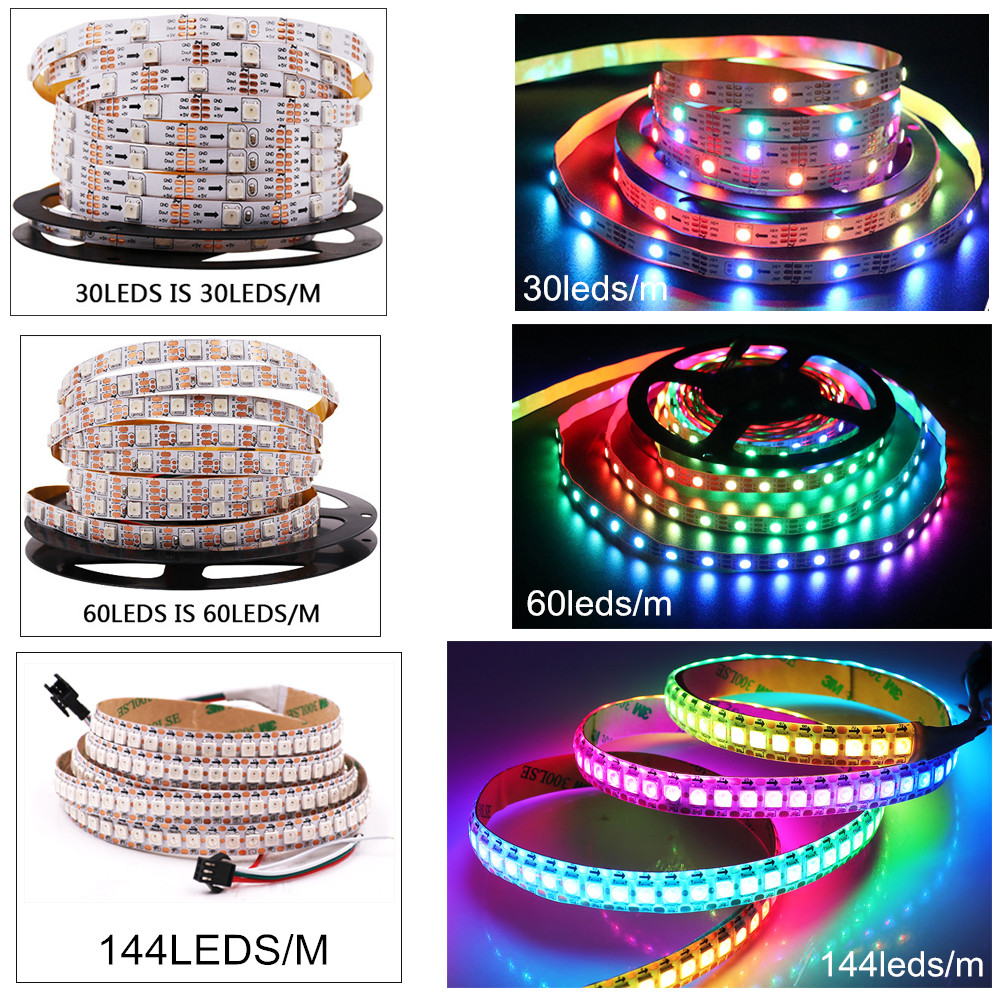 DC 5V WS2812B شريط إضاءة مقاوم - مراجعة Ws2812B Strip 5V وسعره