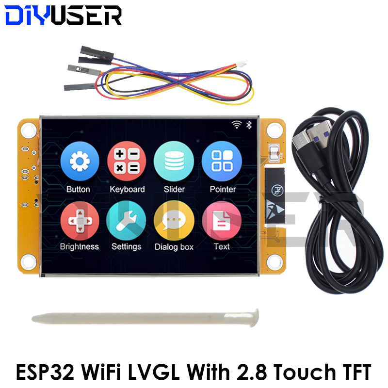 لوحة تطوير ESP32 LVGL مع واي ف - مراجعة Tft Display 2.4 وسعره