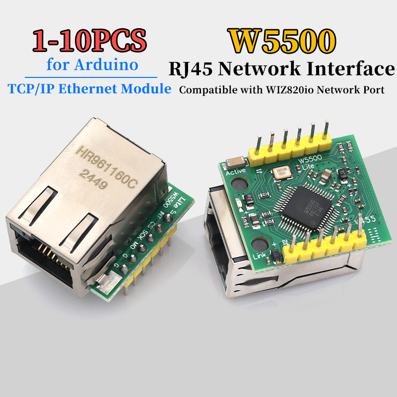 1/5/10 قطع وحدة W5500 متوافقة  - مراجعة Ethernet W5500 وسعره
