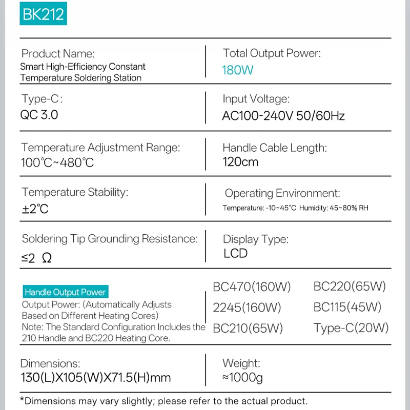 محطة لحام ذكية باكون BK212 بقو - مراجعة Soldering Iron Temperature Probe وسعره