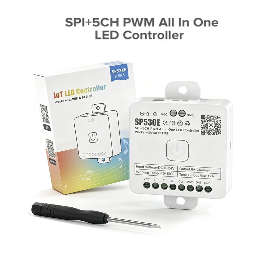 وحدة تحكم LED متكاملة SP530E ب - مراجعة Ws2812B Strip 5V وسعره