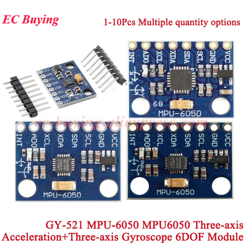 1-10 قطعة GY-521 MPU-6050 MPU6 - مراجعة Mpu6050 وسعره