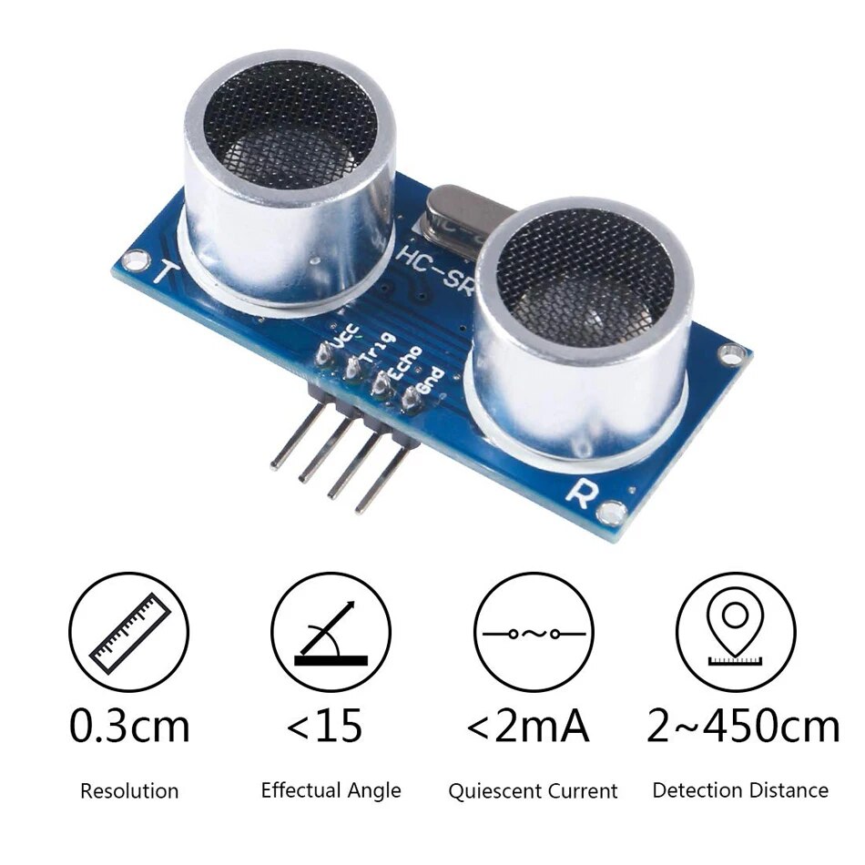 5 وحدات بالموجات فوق الصوتية،  - مراجعة Ultrasonic Sensor Hc-Sr04 وسعره
