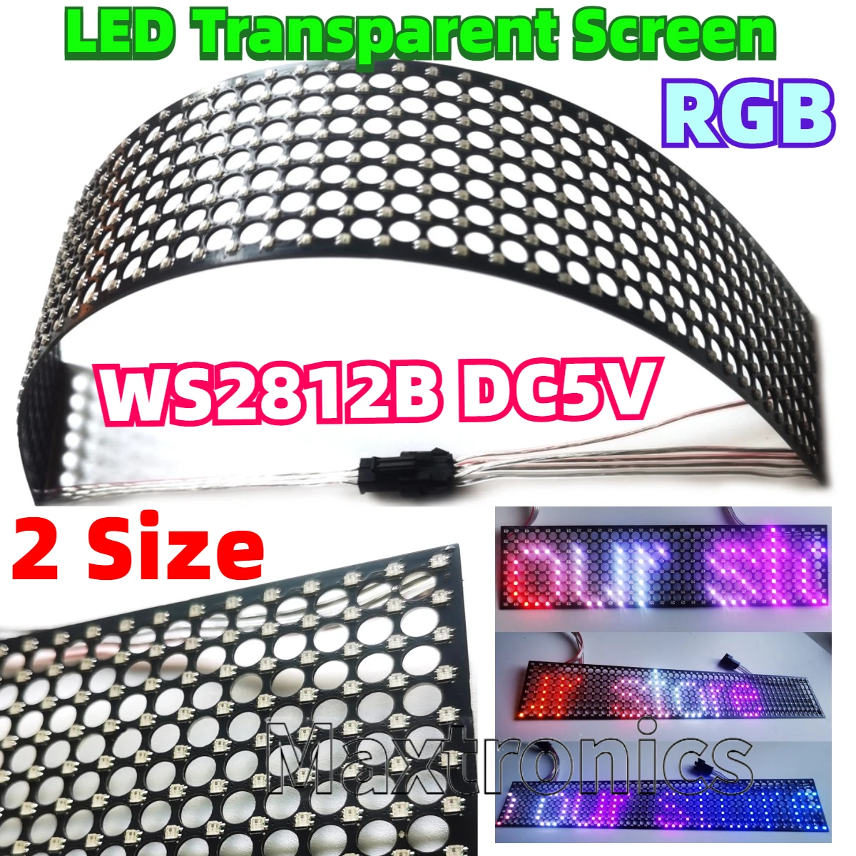 WS2812B شاشة LED شفافة كاملة ا - مراجعة Ws2812B وسعره