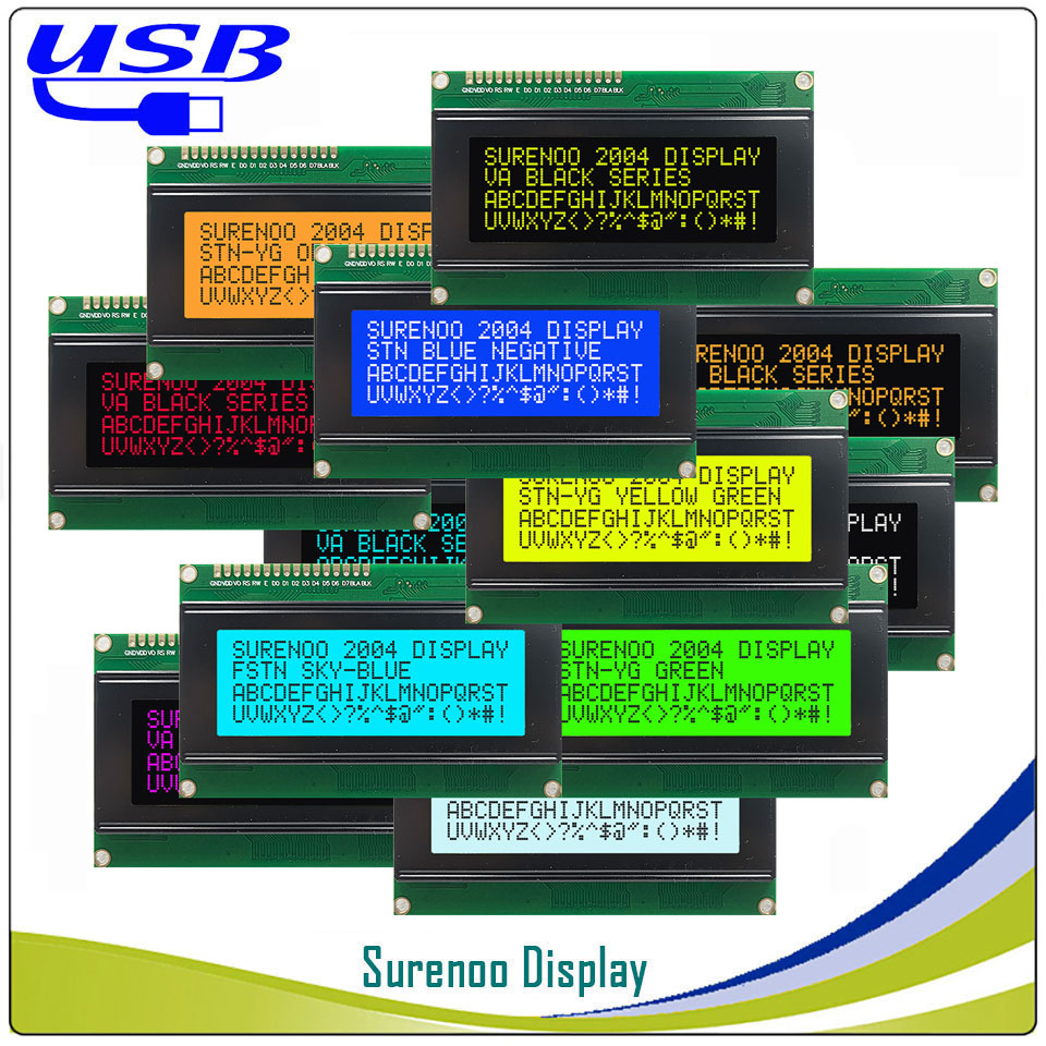 Surenoo LCD2USB USB 204 20X4 2 - مراجعة Lcd 1602 وسعره