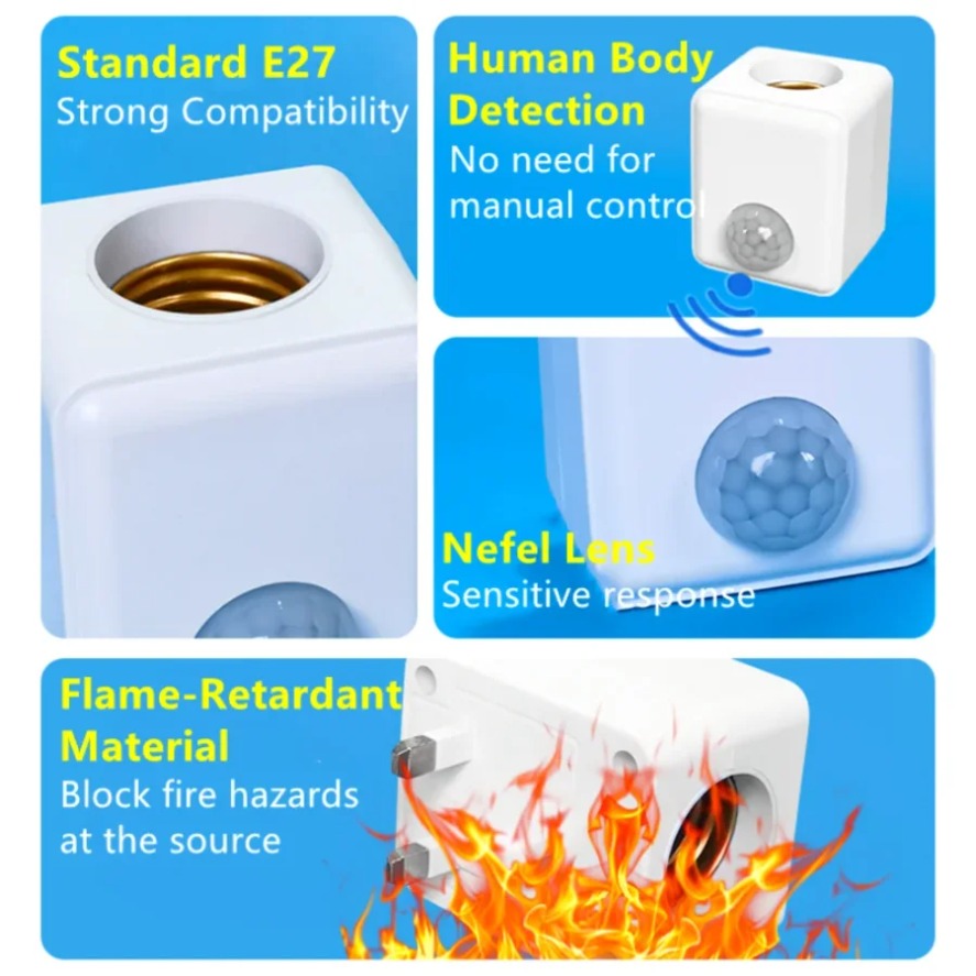 قاعدة مصباح LED مع مستشعر حركة - مراجعة Pir Motion Sensor وسعره