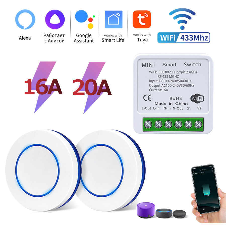 Tuya Wifi Smart Switch RF 433M - مراجعة Joystick Module وسعره