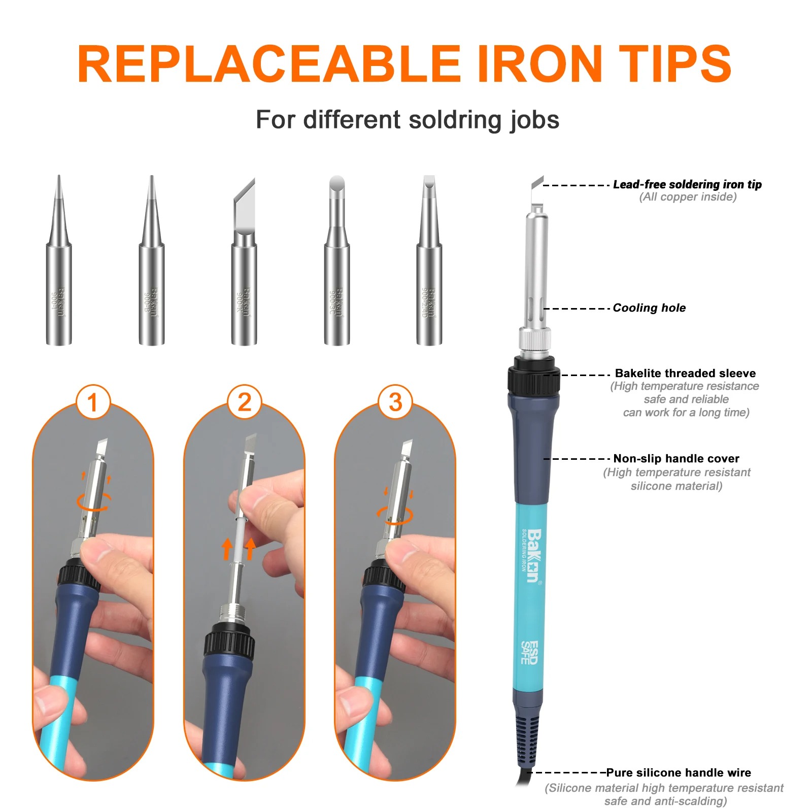 محطة لحام باكون BK969 بقوة 90  - مراجعة Soldering Iron Temperature Probe وسعره