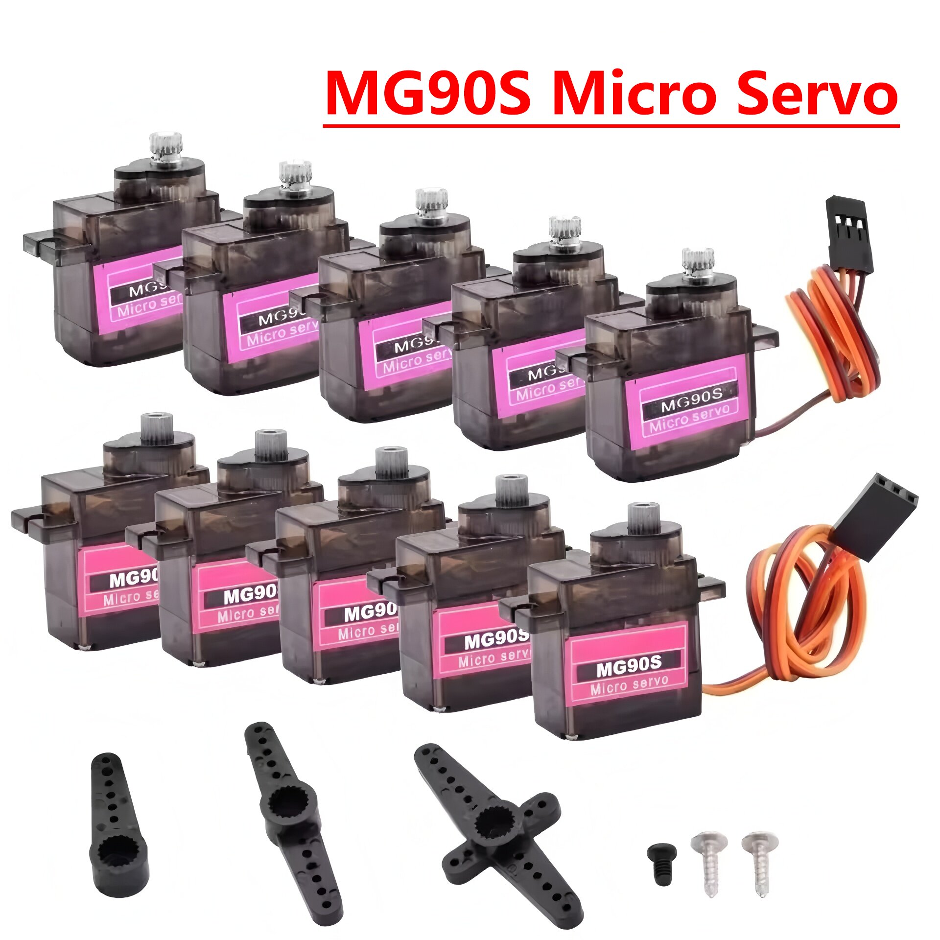 4/5/10/20 قطعة MG90S مايكرو مح - مراجعة Servo Sg90 وسعره