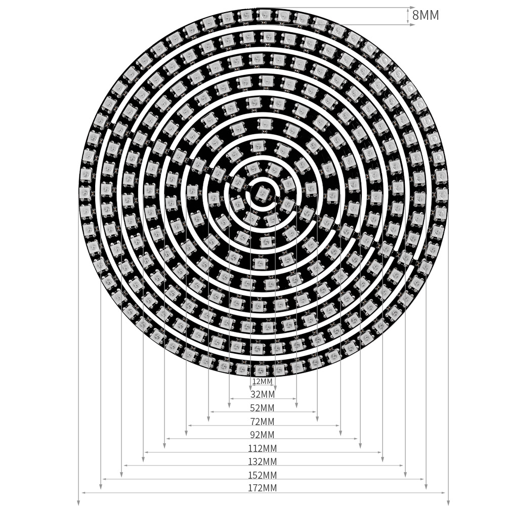 WS2812B RGBIC LED حلقة قابلة ل - مراجعة Neopixel وسعره