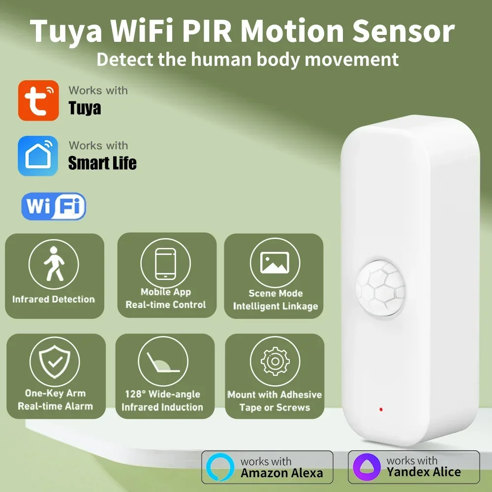 Tuya WiFi محس حركة PIR الذكية  - مراجعة Pir Motion Sensor وسعره
