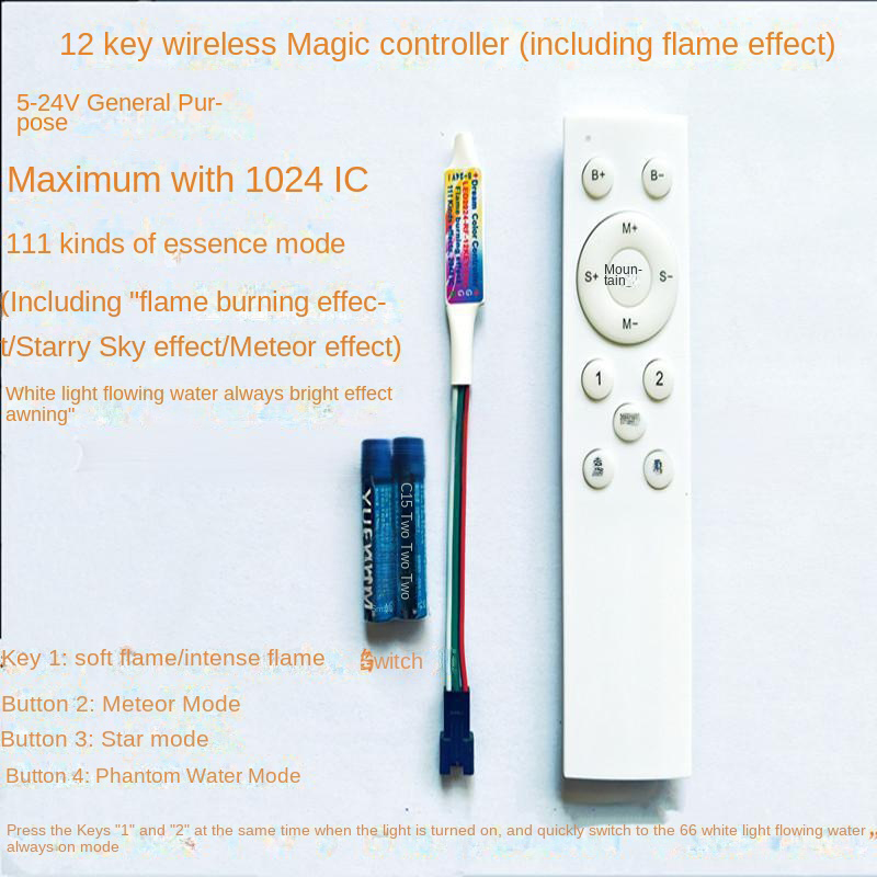 RF 12-مفتاح الخيال لهب تحكم له - مراجعة Ws2812B Strip 5V وسعره